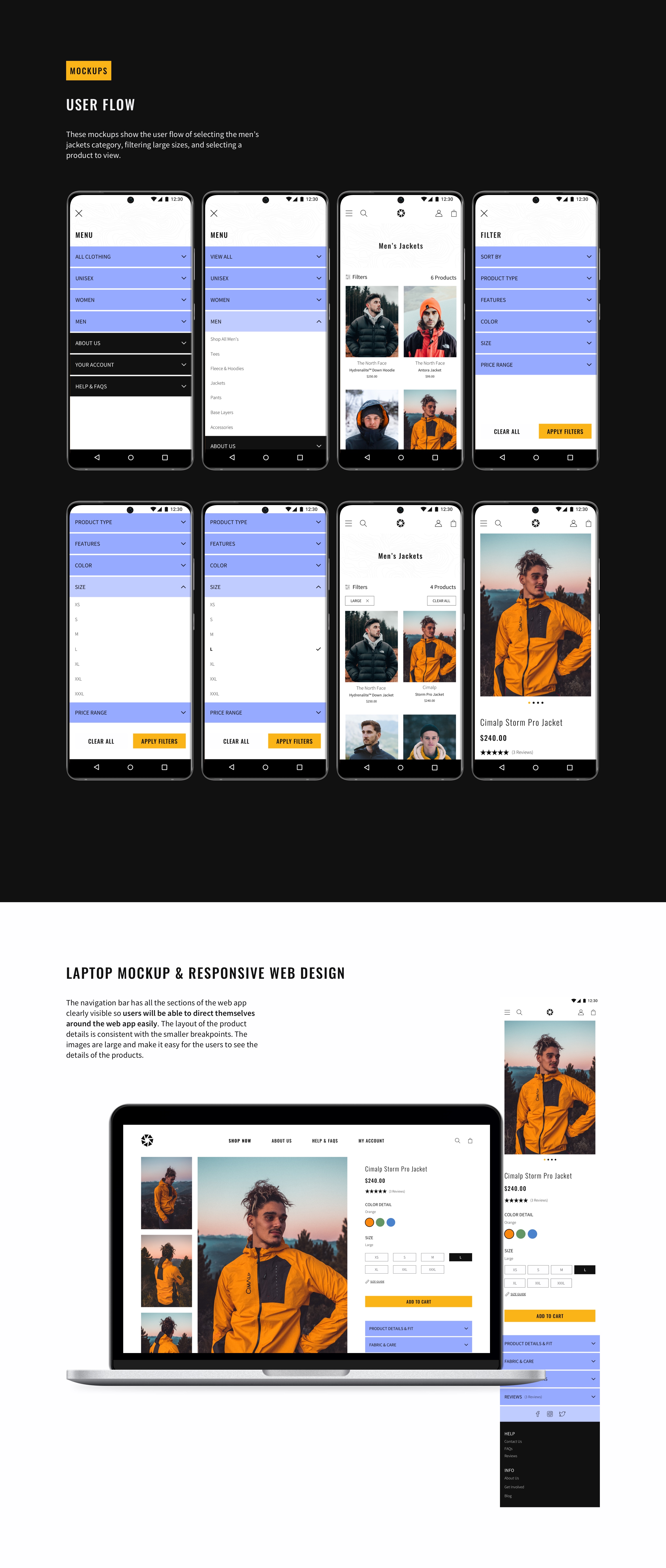 Mobile and laptop mockups